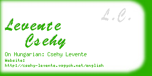 levente csehy business card